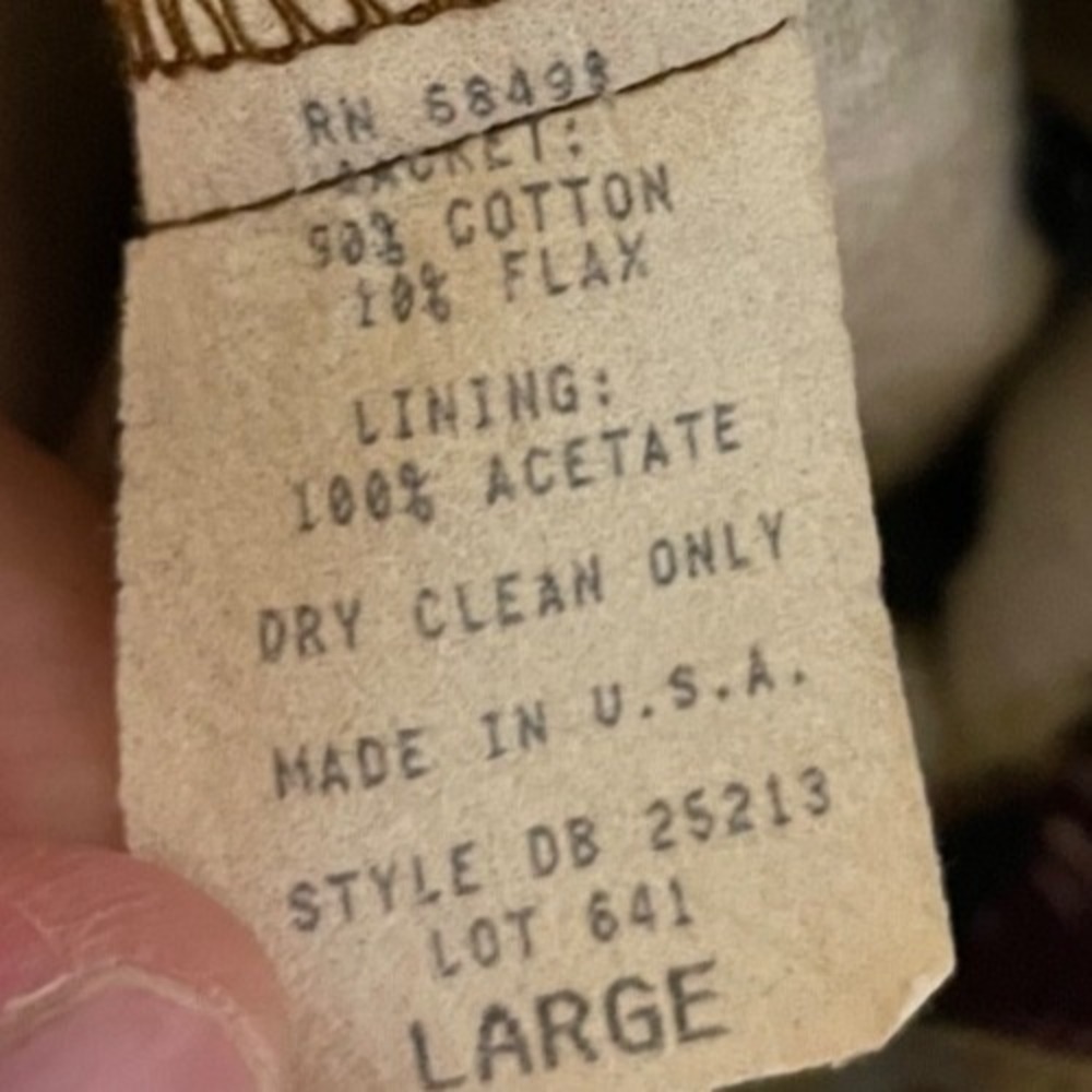 Vintage Danielle B Blazer‎ Cotton Flax Womens Large Made in USA Safari Animal - Picture 11 of 11